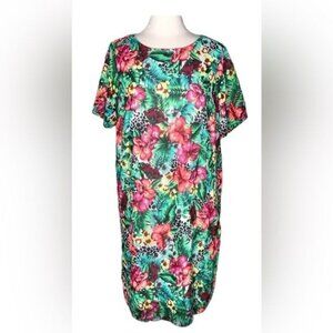 Spruce & Sage 16 tropical floral print dress
